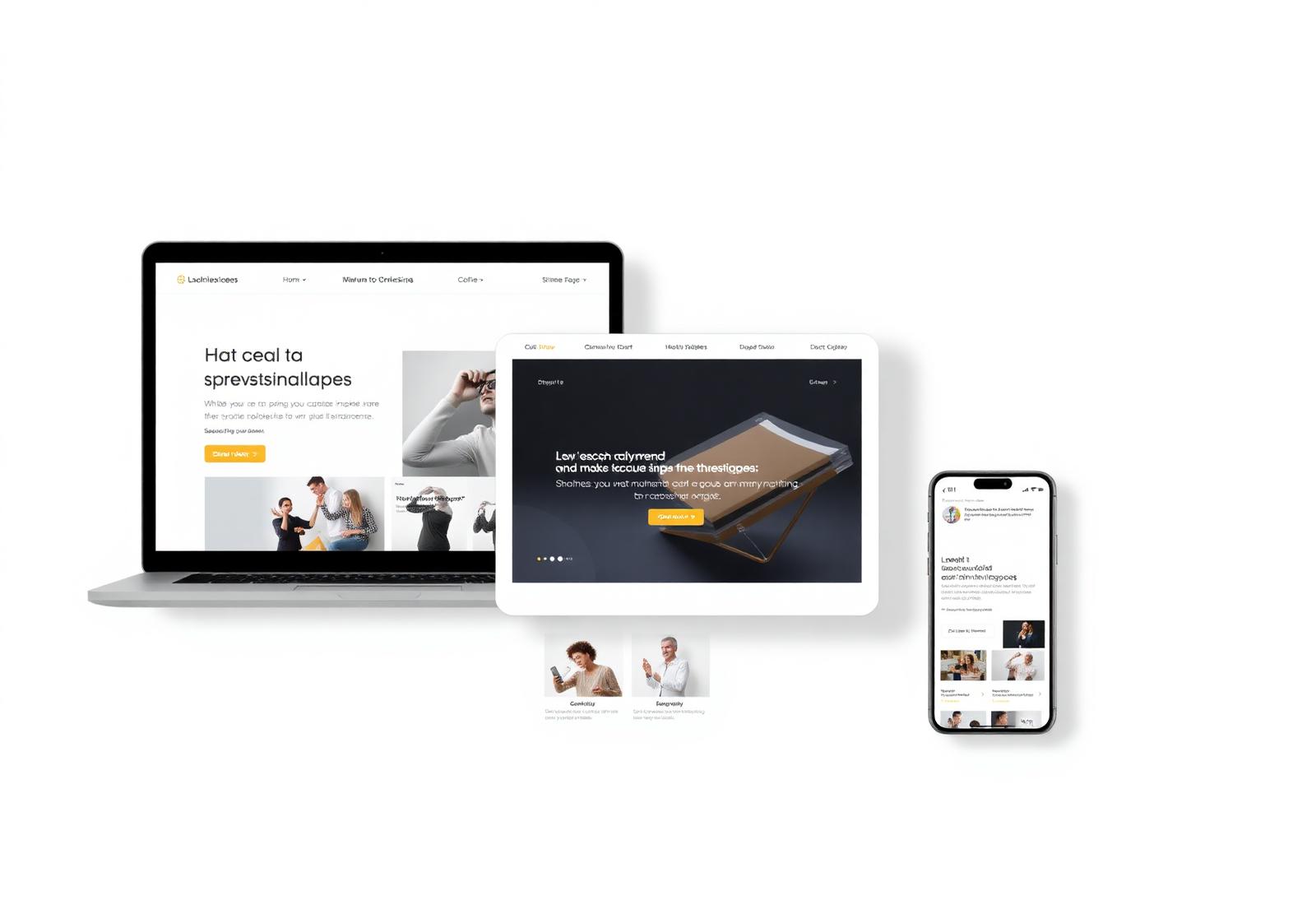Examples of MASH websites on laptop, tablet, and mobile